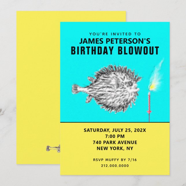 Funny Adult Birthday Invitation (Front/Back)