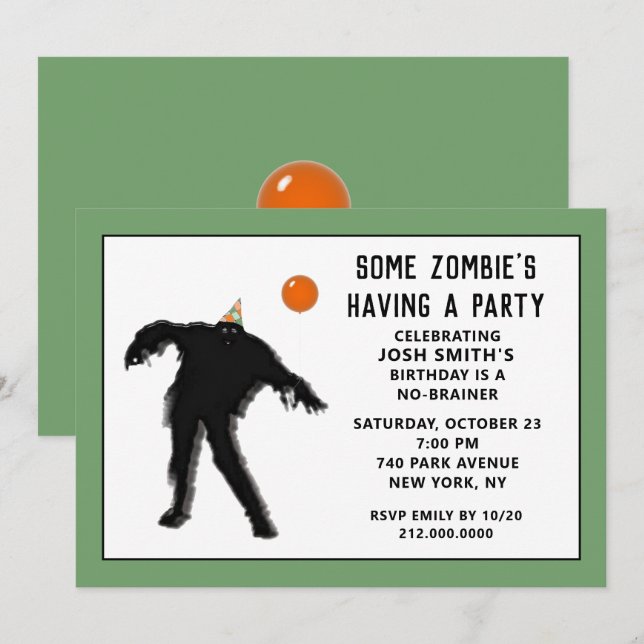 Funny Adult Birthday  Invitation (Front/Back)