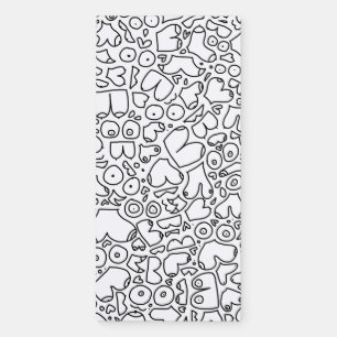 Funny adult breast pattern magnetic notepad