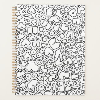 Funny adult breast pattern planner