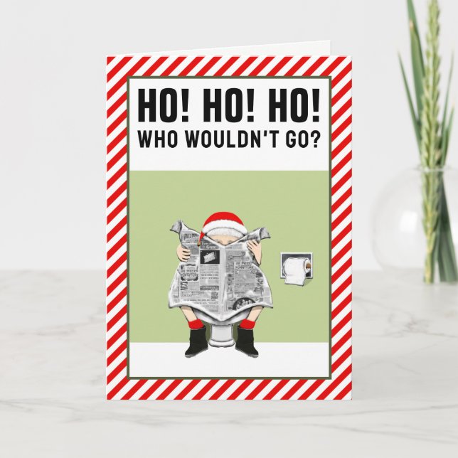 Funny Adult Christmas Holiday Card (Front)