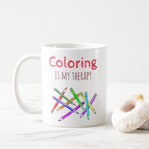 Funny Adult Coloring Cute Hand Illustrated Coffee Mug
