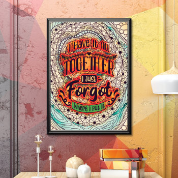 Funny Adult Coloring Poster by SuzyLeeLo at Zazzle