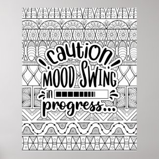 Funny Adult Coloring Poster