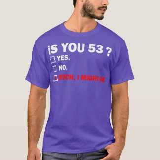 Funny Adult fiftythree 53 Years Old Birthday Gift T-Shirt