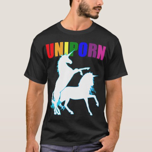 Funny Adult Gay Dirty Unicorn Inappropriate Naught T_Shirt