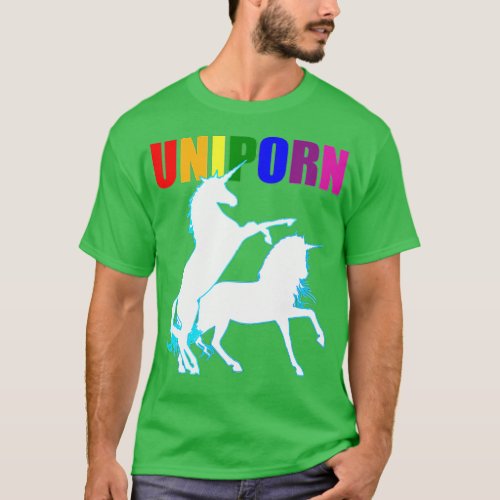 Funny Adult Gay Dirty Unicorn Inappropriate Naught T_Shirt