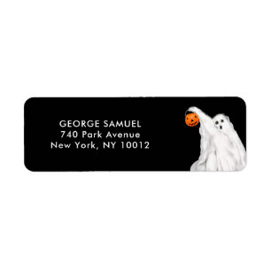 Funny Adult Halloween Hilarious Ghost Label