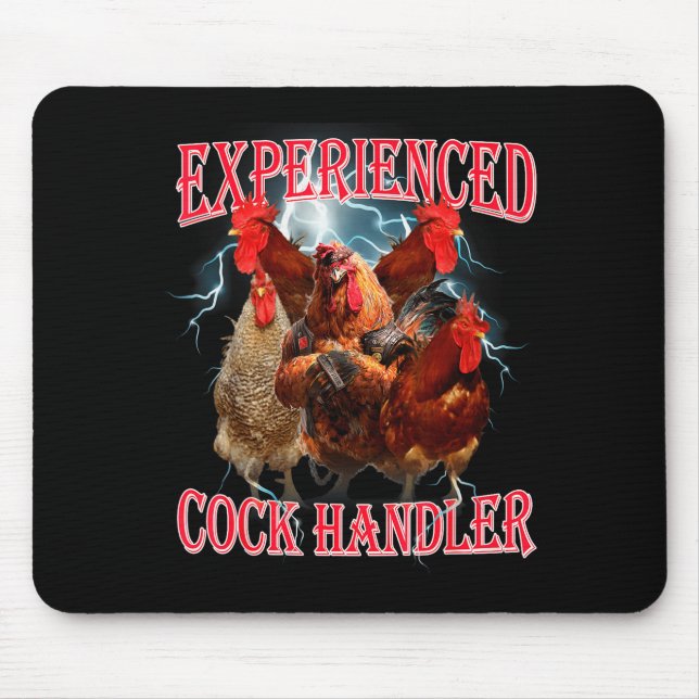 Funny Adult Humor Experienced Handler Inappropriat Mouse Pad (Front)