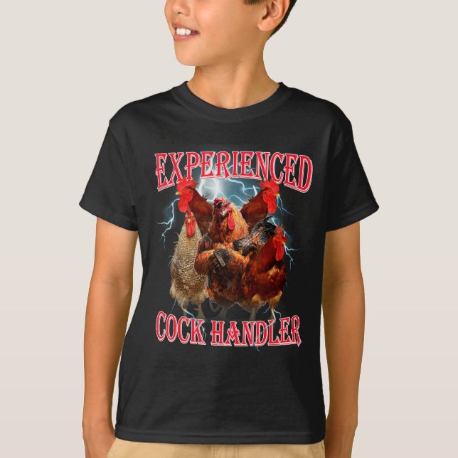 Funny Adult Humor Experienced Handler Inappropriat T-Shirt (Front)