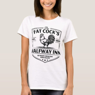 Funny Adult Humor Pun Innuendo Fat s Halfway Inn T-Shirt
