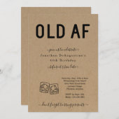 Funny Adult OLD AF Birthday Invitation (Front/Back)
