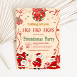 Funny Adult Santa Hos Friendsmas Christmas Party Invitation<br><div class="desc">Spread the holiday cheer with our customizable Christmas printable invitation,  perfect for gathering friends and family for a festive celebration. With elegant designs and easy-to edit text,  this invitation sets the tone for a joyful holiday season.

52SE A</div>