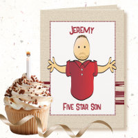 Funny Adult Son Cartoon Modern Sweet Birthday 