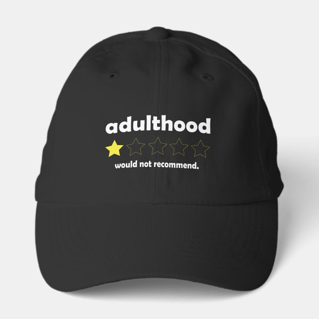 Funny Adulthood Rating Cap – Would Not Recommend (Front)