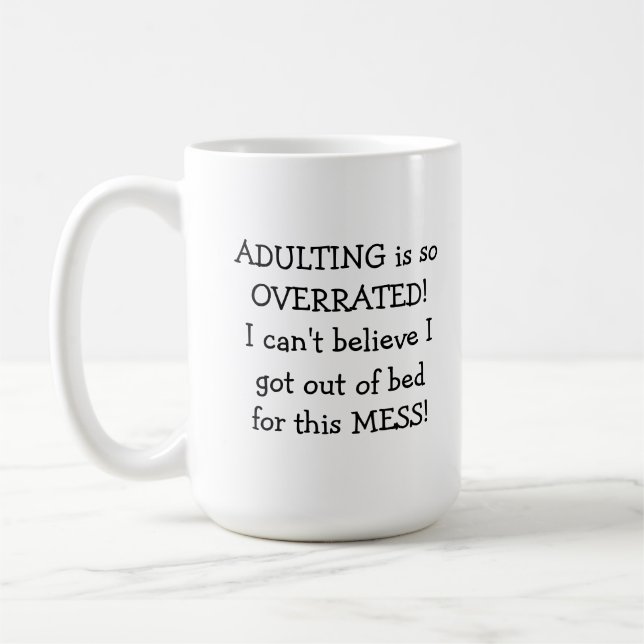 Funny Adulting Mug (Left)