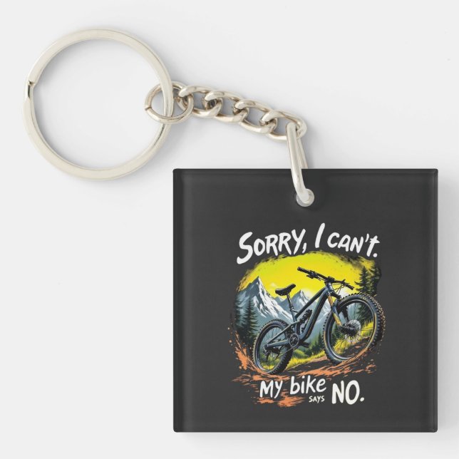 Funny Adventure Cycling Lover Quotes Keychain (Front)