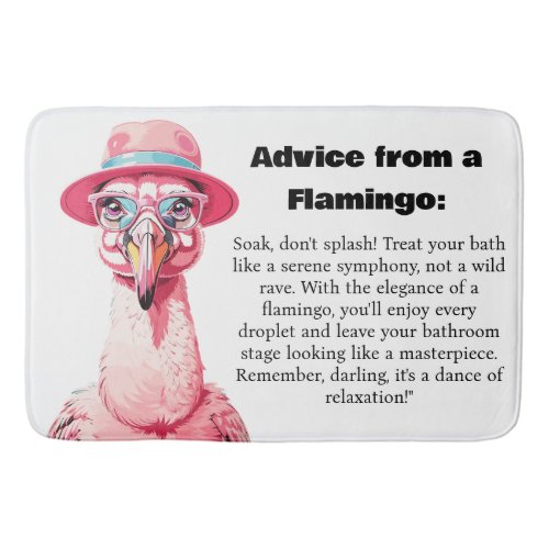 Funny Advice From A Flamingo Bath Mat