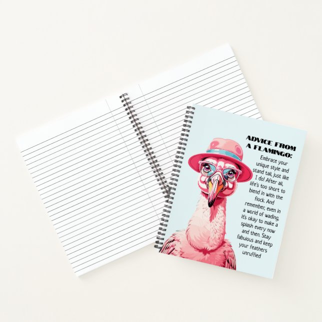 Funny Advice From A Flamingo Notebook (Inside)
