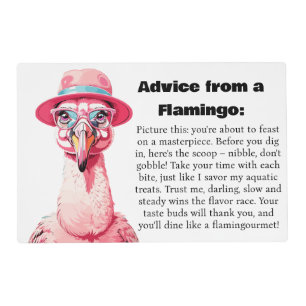 Funny Advice From A Flamingo Placemat