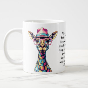 Funny Advice From A Giraffe Giant Coffee Mug