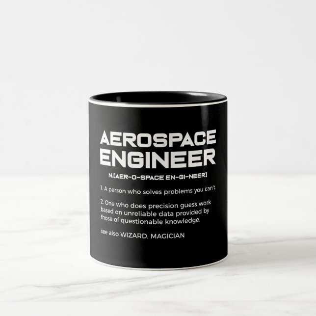 Funny Aerospace Engineer Definition Two-Tone Coffee Mug (Center)