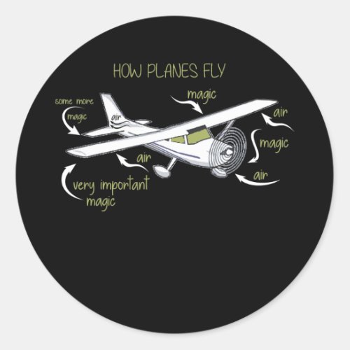 Funny Aerospace Engineer Engineering Gift How Classic Round Sticker