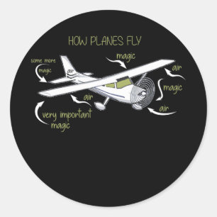 Funny Aerospace Engineer Engineering Gift How Classic Round Sticker