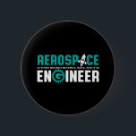 Funny Aerospace Engineering It's Rocket Science Button<br><div class="desc">Aerospace engineering. It's not rocket science. Wait, yes it is. Funny merchandise for geek and nerd engineers who love humor, witty quotes and jokes. Cool design to wear on your job and show your passion in aircraft, spacecraft, and rocket science. Great gift for dad, father, mom, mother, son, daughter, brother...</div>