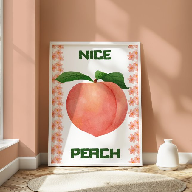 Funny Aesthetic Fruit Peach Wall Art (Creator Uploaded)