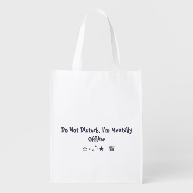 Funny & Aesthetic Quote Tote Bag (Front)