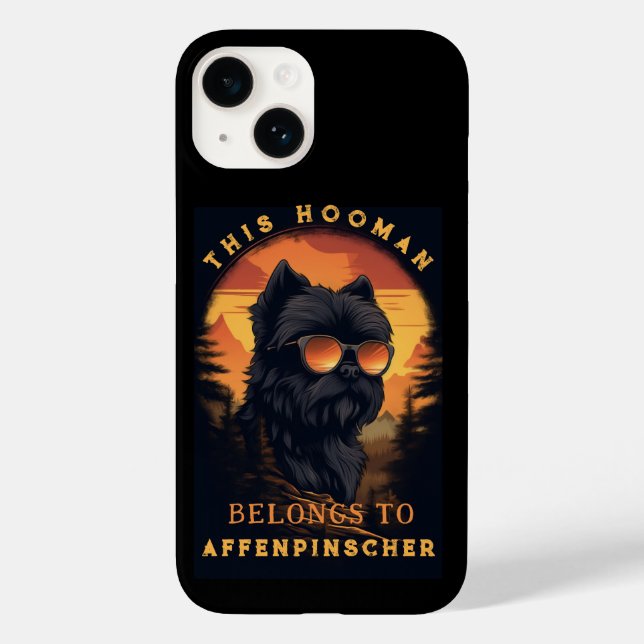 Funny Affenpinscher Dog Parent Personalized Case-Mate iPhone Case (Back)