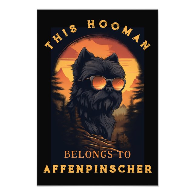Funny Affenpinscher Dog Parent Personalized Photo Print (Front)