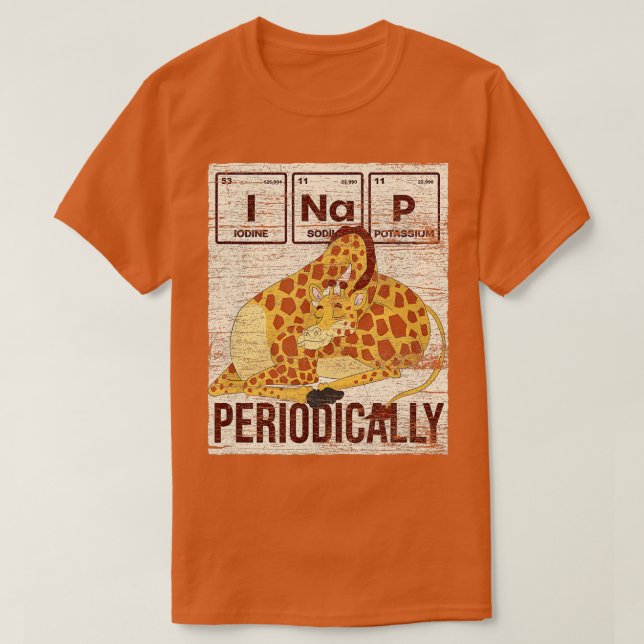 Funny Africa Animal I Nap Periodically PJ Napping  T-Shirt (Design Front)