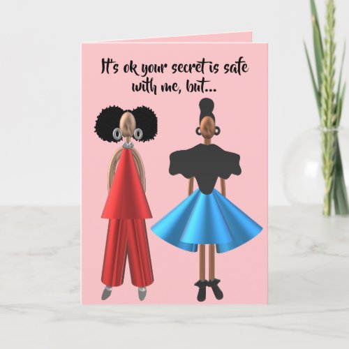 Funny African American Sister Birthday Card