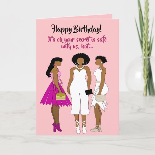 Funny African American Woman Birthday Card