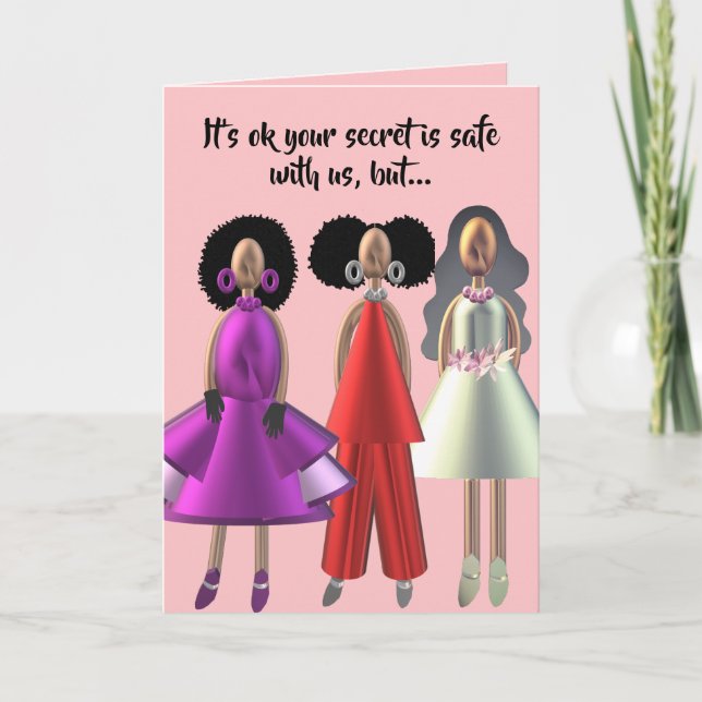 Funny African American Woman Birthday Card (Front)