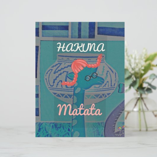 Funny African Giraffe Print (Standing Front)