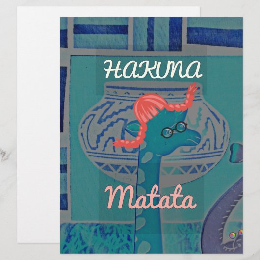 Funny African Giraffe Print (Front/Back)