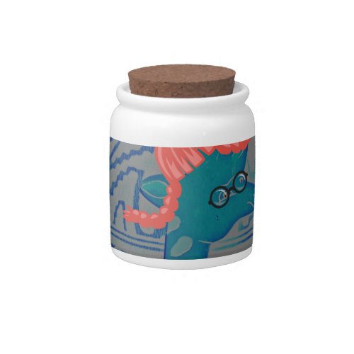 Funny African Giraffe Print Candy Jar