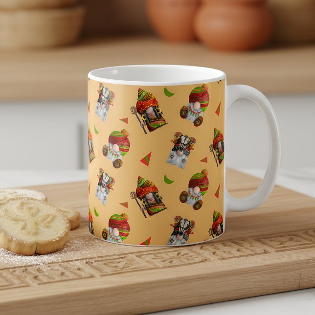 Funny African Gnomes Pattern Coffee Mug (funny african gnomes mug)