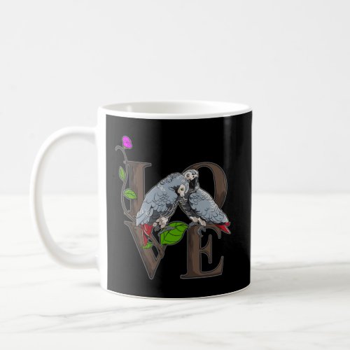 Funny African Grey Parrot Bird Womens Mens Coffee Mug