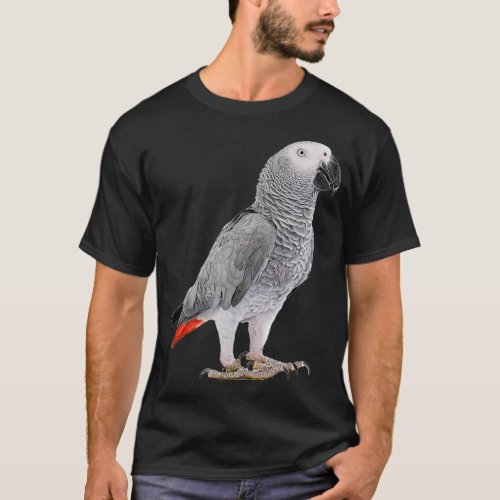 Funny African Grey Parrot Bird  Womens Mens Kids T_Shirt