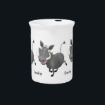Funny african warthog pig cartoon illustration beverage pitcher<br><div class="desc">Join the African safari with this happy warthog created in cartoon style. Wild pig fun!</div>