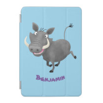 Funny african warthog pig cartoon illustration iPad mini cover