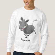 Funny african warthog pig cartoon illustration sweatshirt