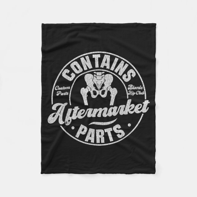 Funny After Hip Surgery Recovery Bionic Hip Replac Fleece Blanket (Front)