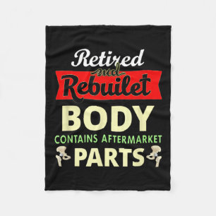 Funny After Hip Surgery Recovery Bionic Hip Replac Fleece Blanket