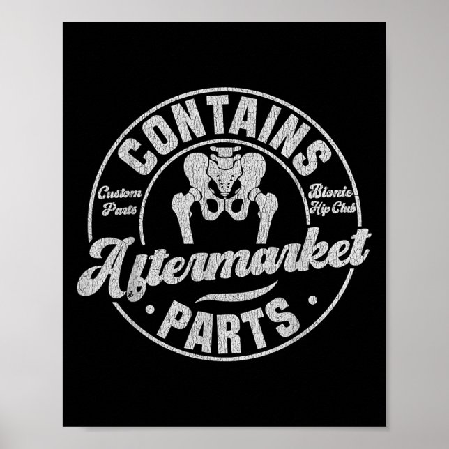 Funny After Hip Surgery Recovery Bionic Hip Replac Poster (Front)