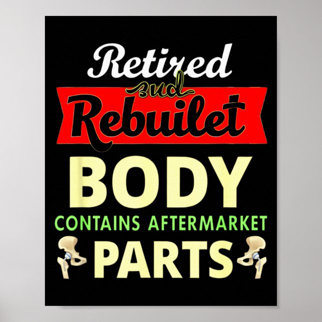 Funny After Hip Surgery Recovery Bionic Hip Replac Poster (Front)